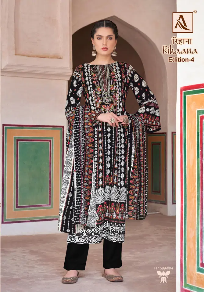 Rihaana 4 By Alok Suit Cambric Cotton Pakistani Dress Material Wholesale Shop In Surat